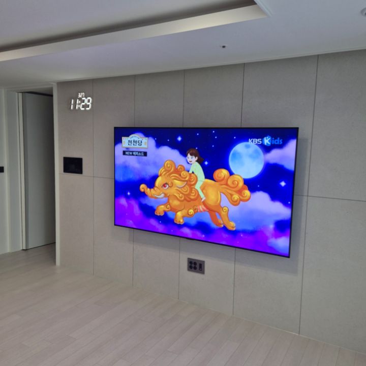 여주 대리석 벽걸이티비 브라켓 설치